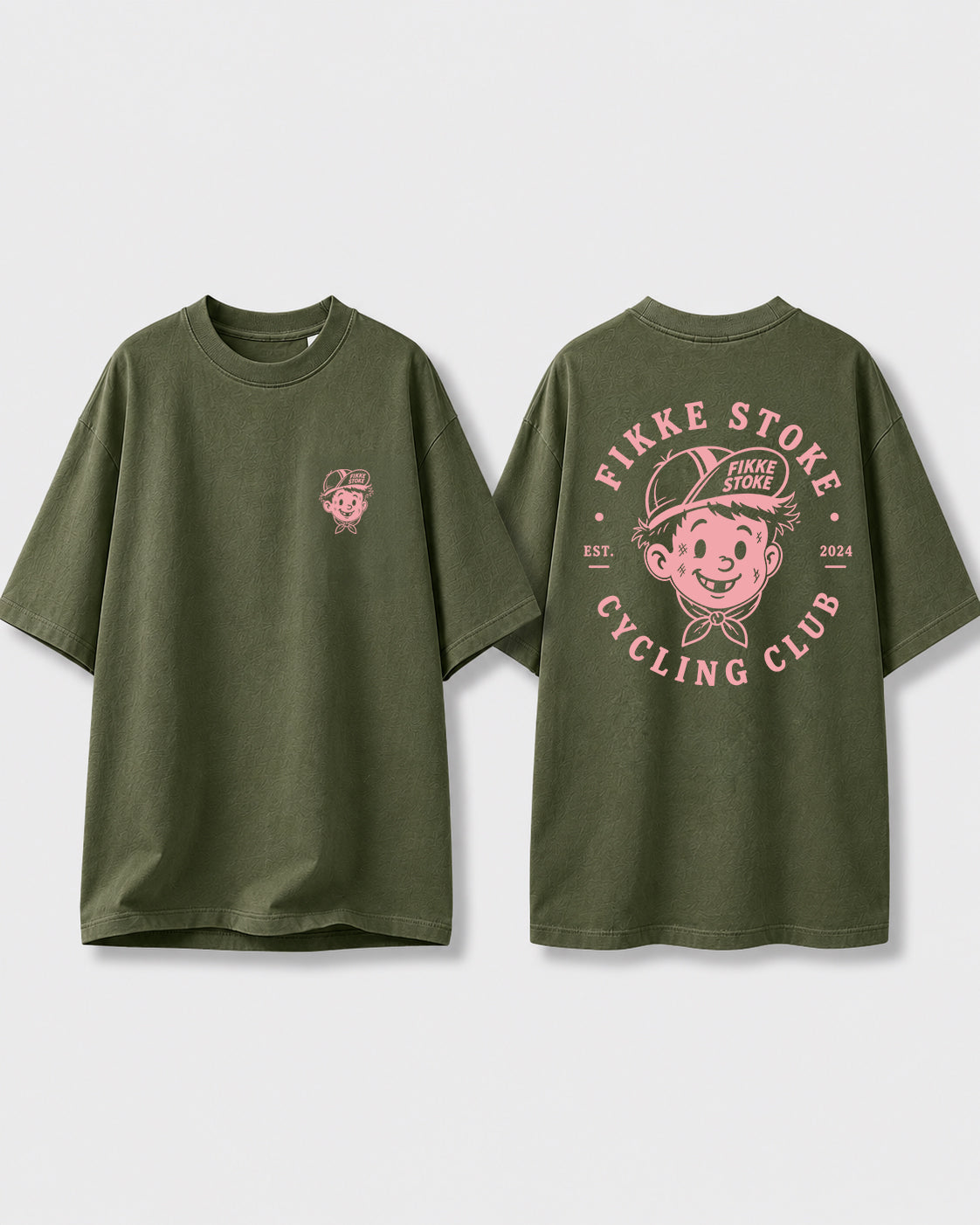 Fikke Stoke Cycling Club - Groen/Roze