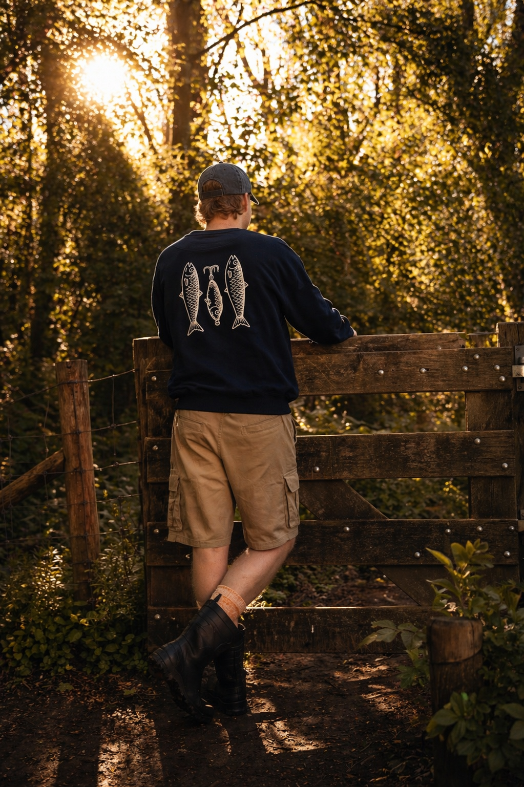 Vissen - sweater navy/ivoor