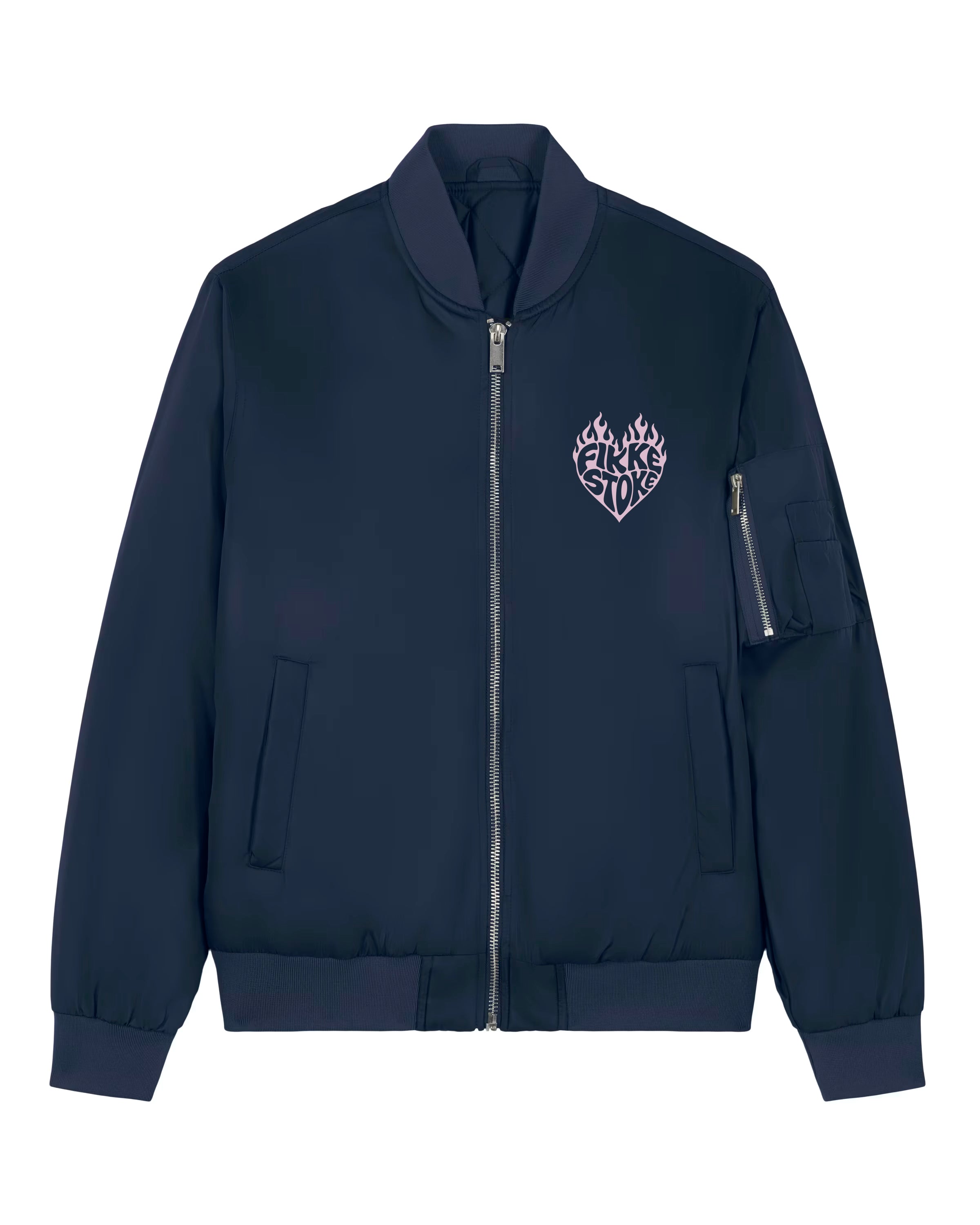 Bomber jack Navy - Brandend hart lila