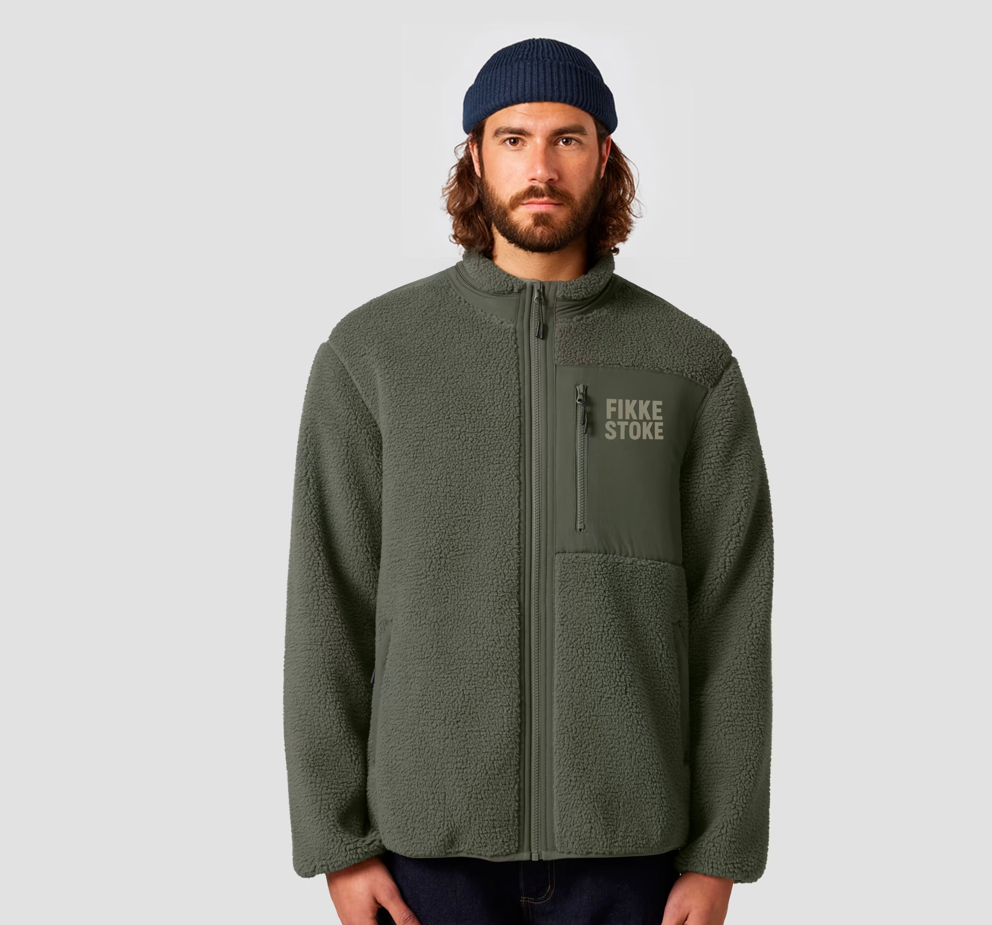 Fikke Fleece Jas - Kahki