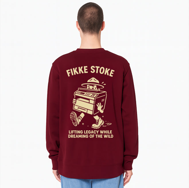 Rode crewneck - De printer stagiar