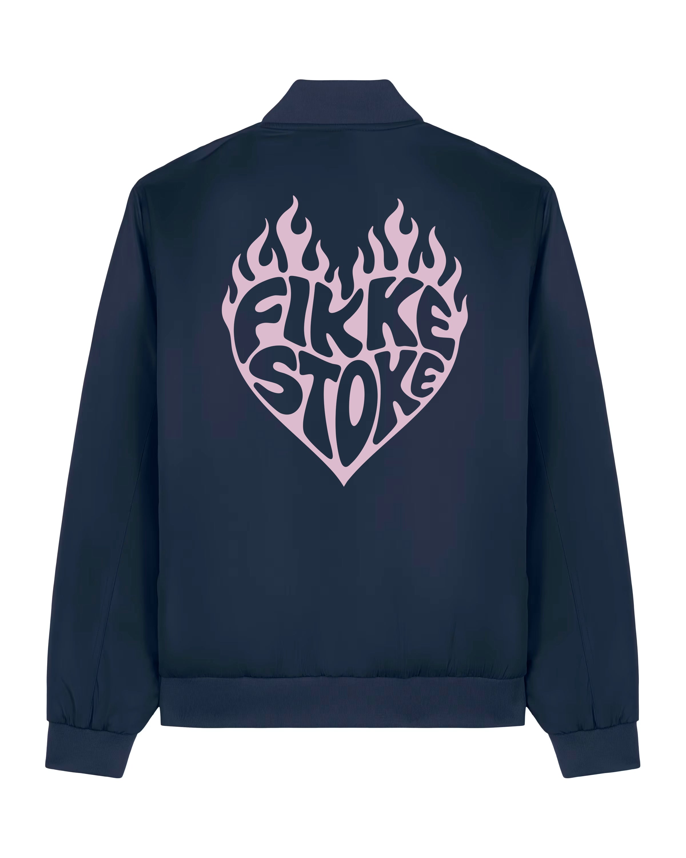 Bomber jack Navy - Brandend hart lila