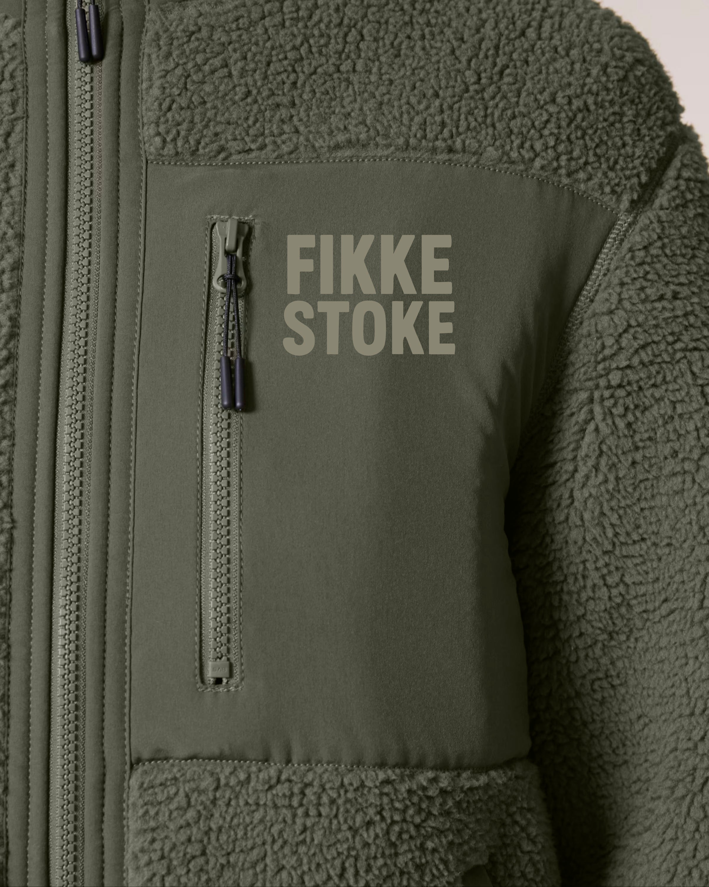 Fikke Fleece Jas - Kahki