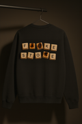 Fikkende toetsen sweater - Verwassen zwart