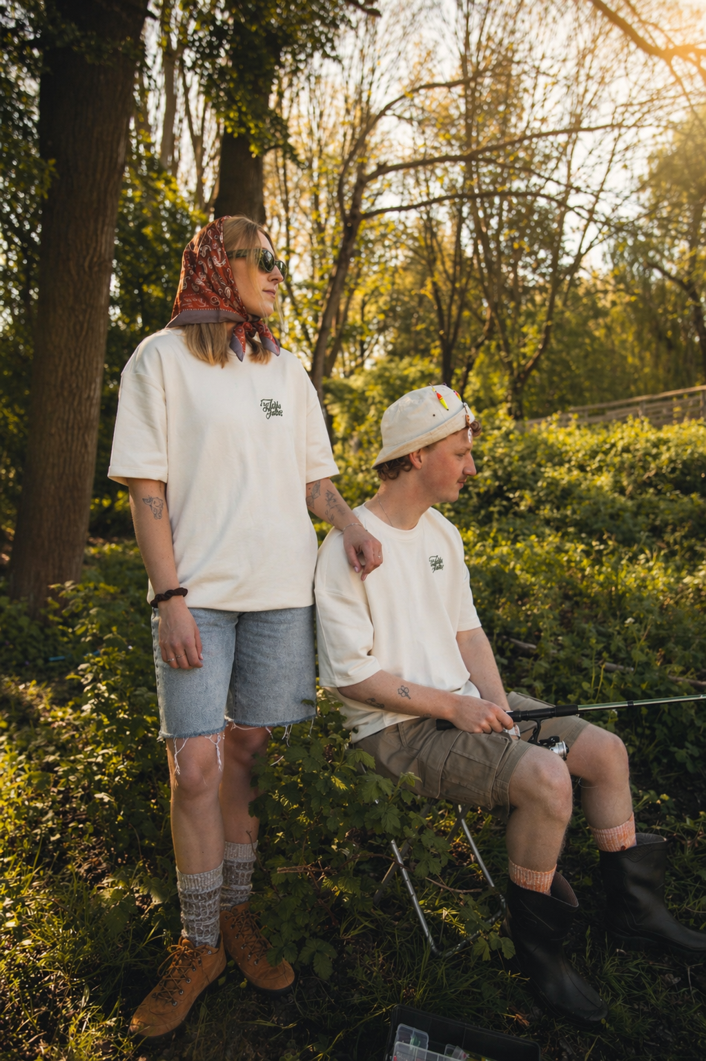 Gone Fishing - shirt ivoor
