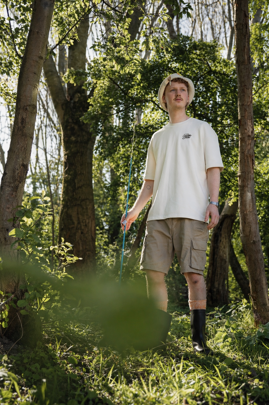Gone Fishing - shirt ivoor
