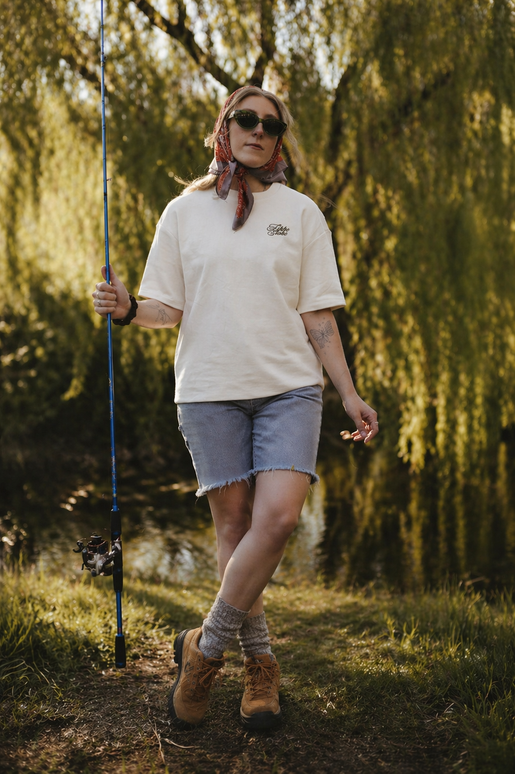 Gone Fishing - shirt ivoor