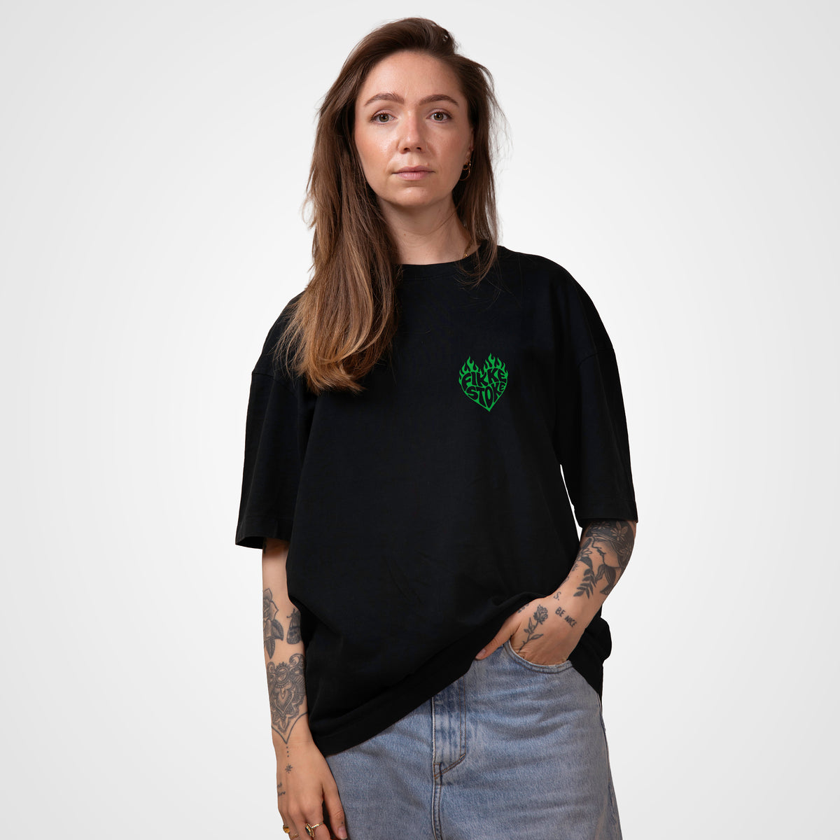 Brandend Hart -  Shirt zwart