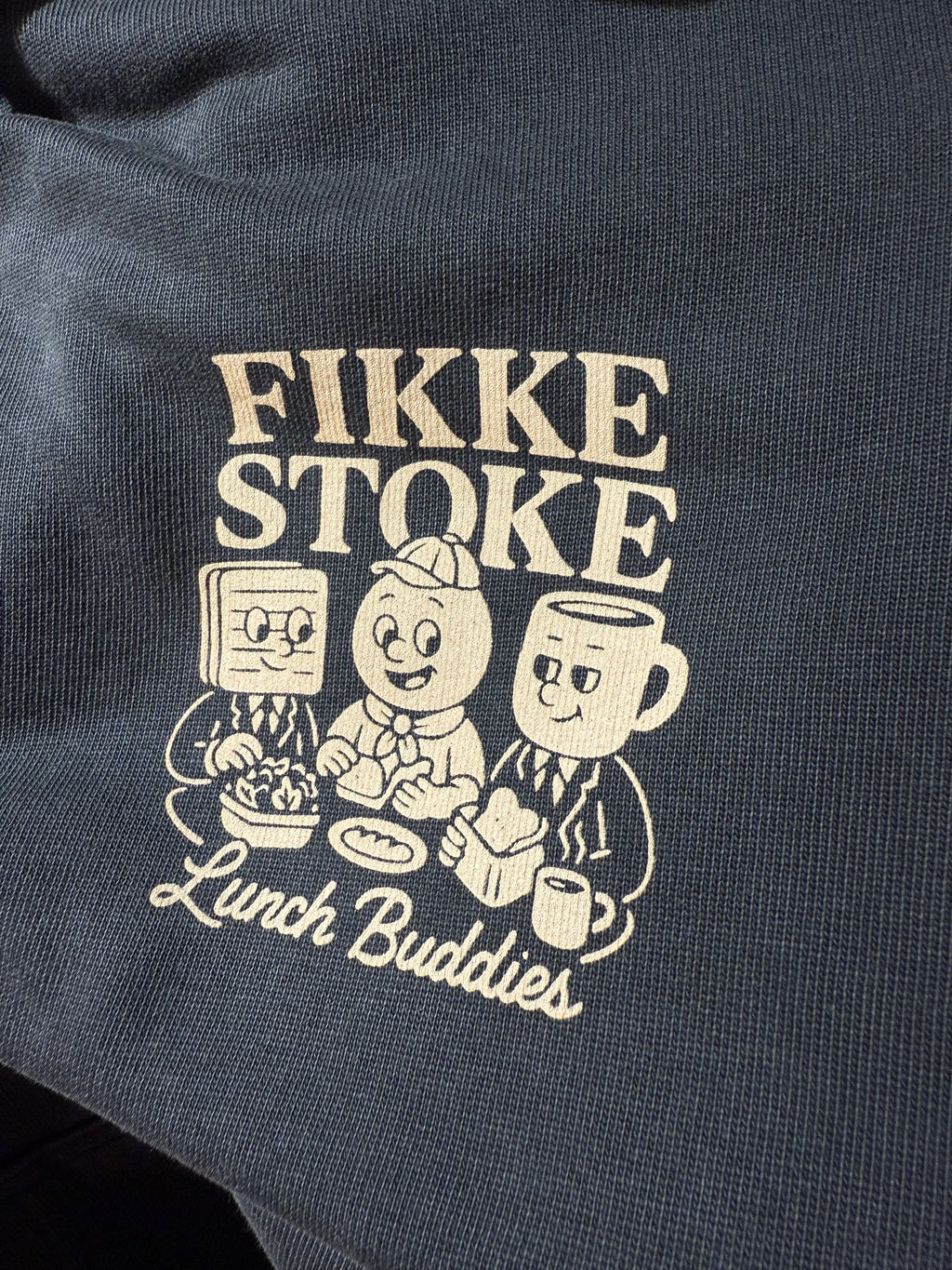 Lunch buddies Hoodie - Verwassen Zwart