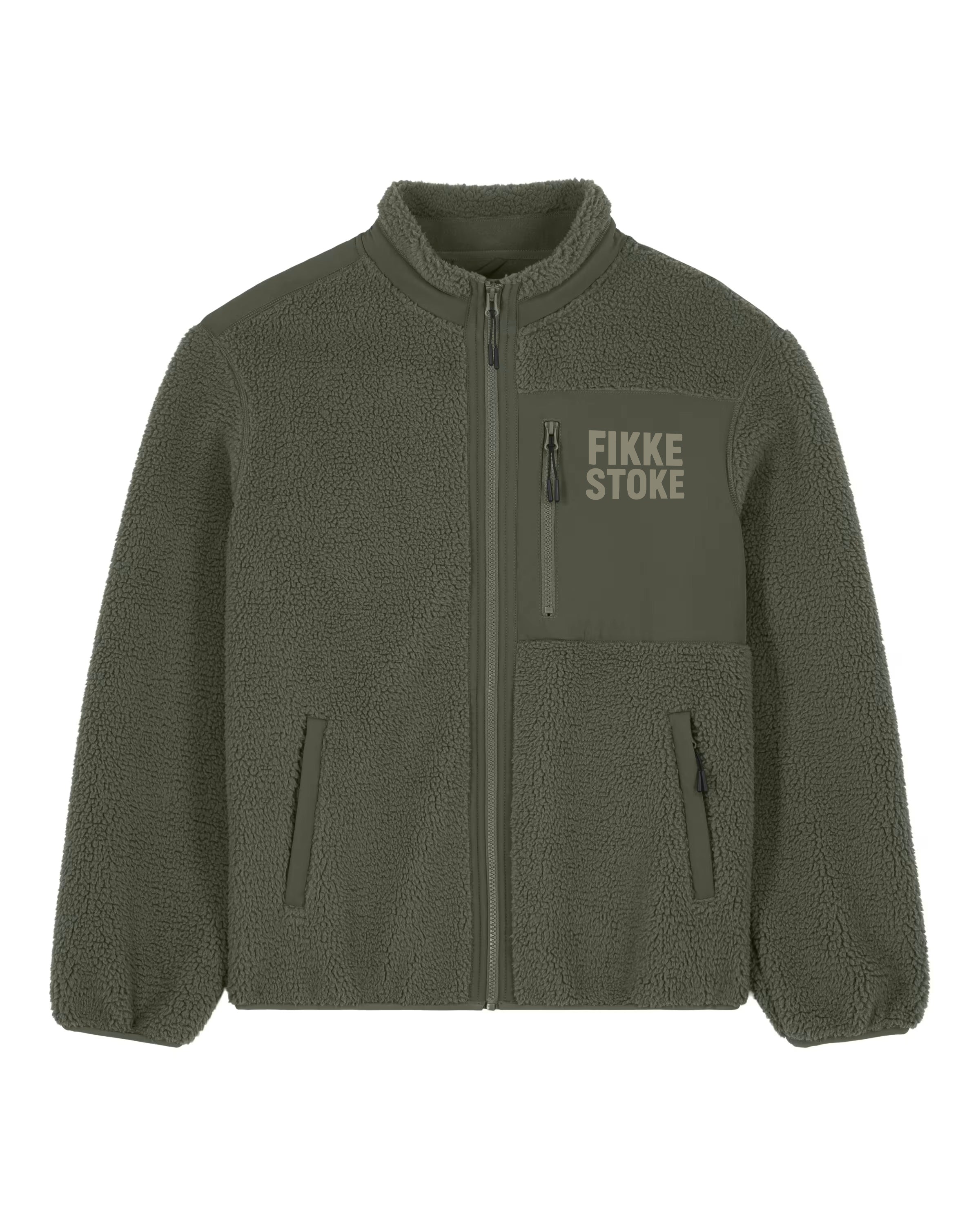 Fikke Fleece Jas - Kahki