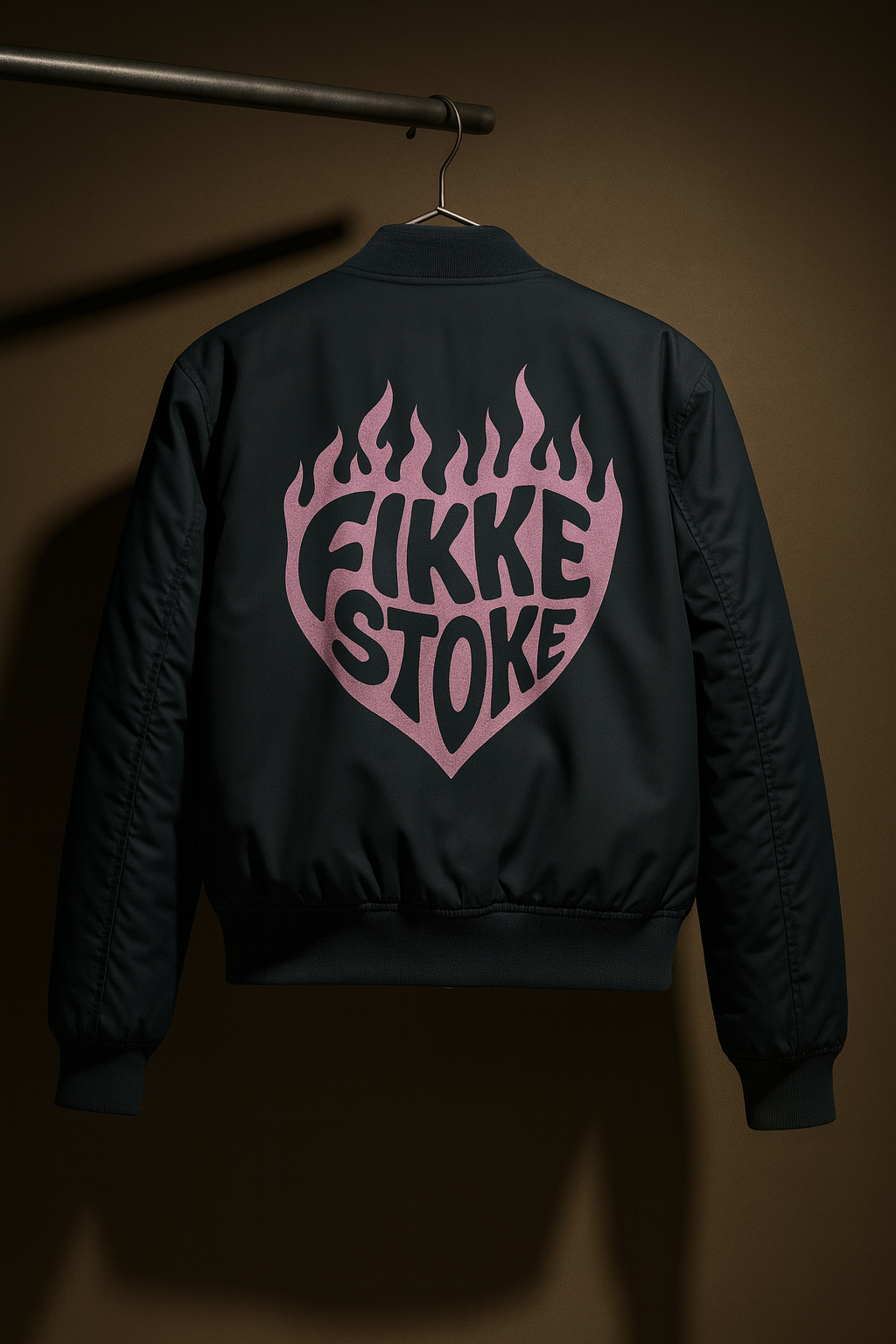 Bomber jack Navy - Brandend hart lila