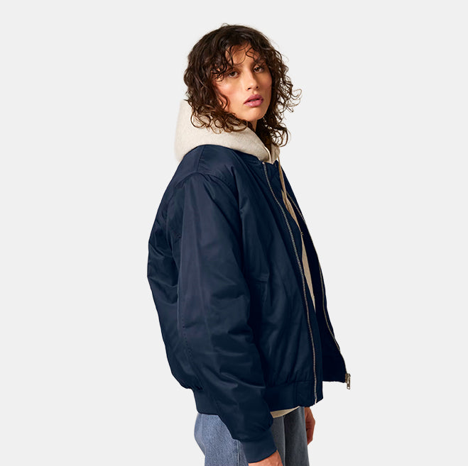 Bomber jack Navy - Brandend hart lila