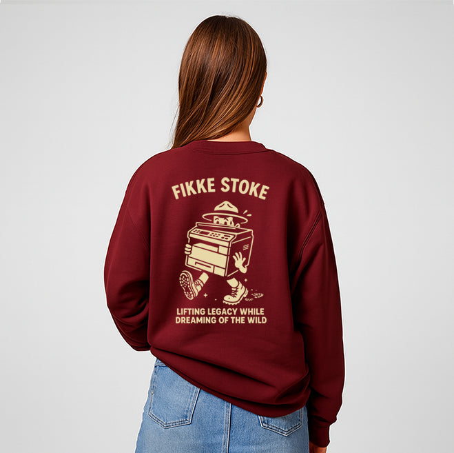 Rode crewneck - De printer stagiar