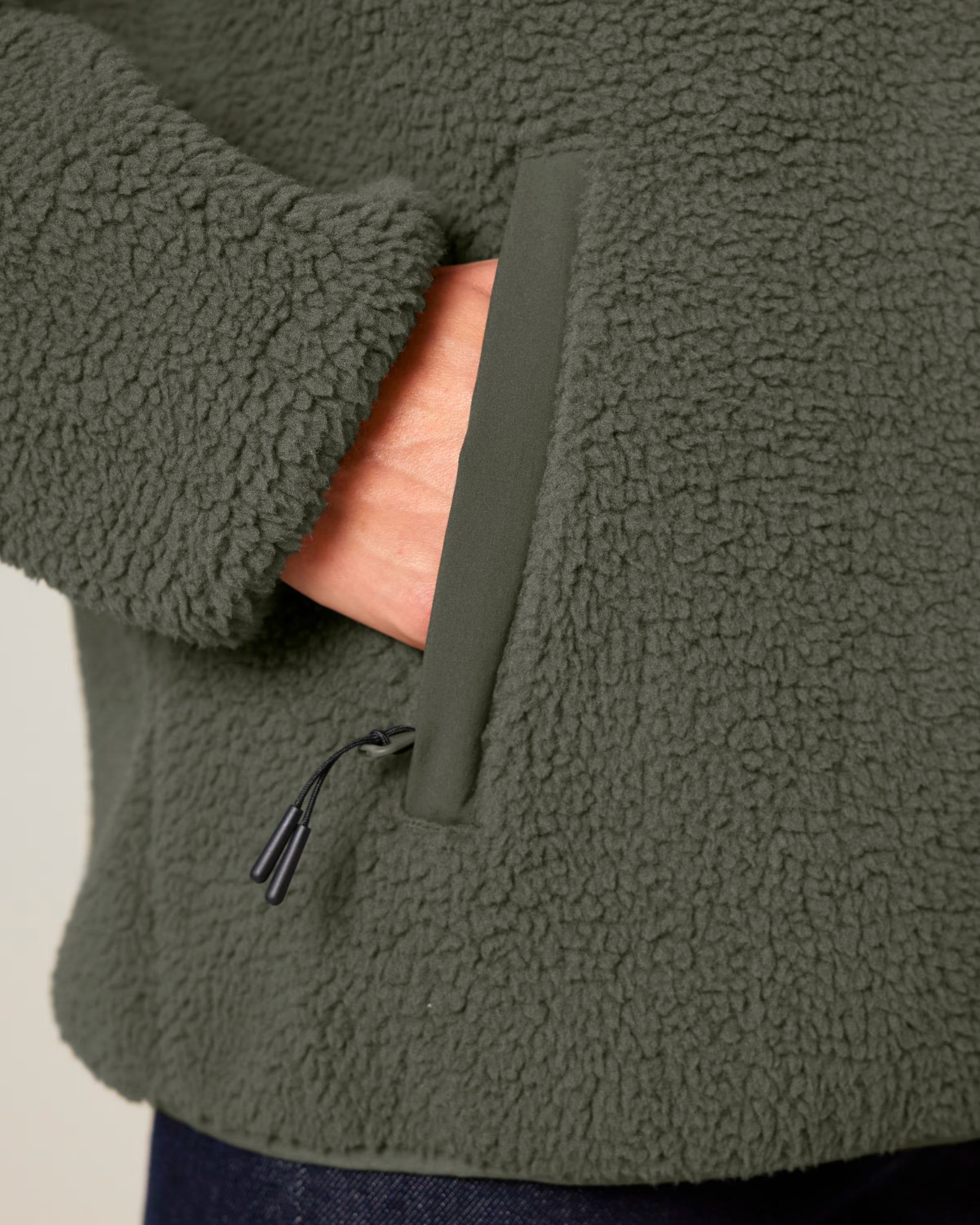 Fikke Fleece Jas - Kahki